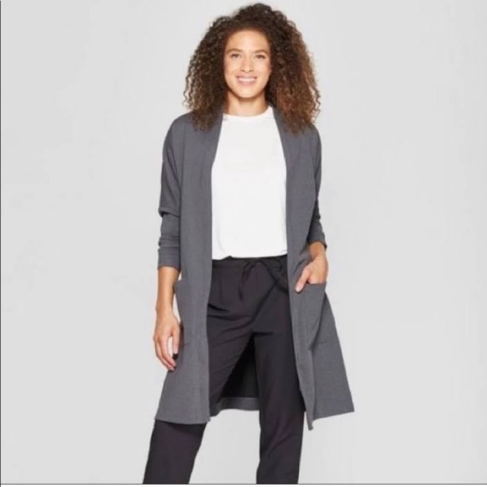 MPG sport master long open cardigan gray color size M